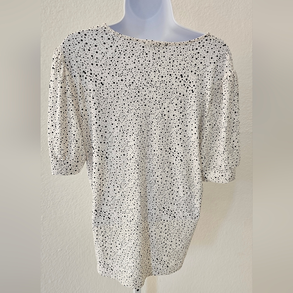 Polka Dot Women's Top - Black and White - Picture 2 of 4